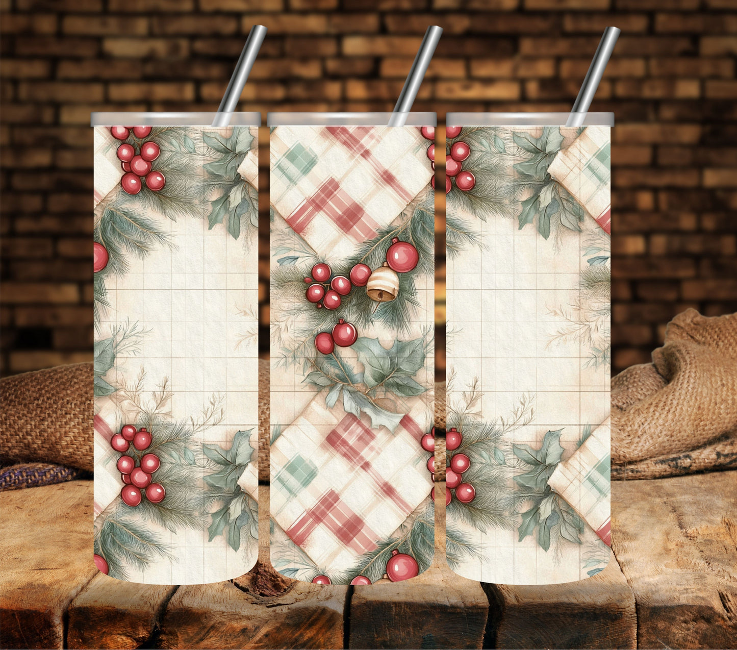 Woodlands Christmas Vinyl tumbler wraps- 18 Designs- 2 Sizes Avaialble