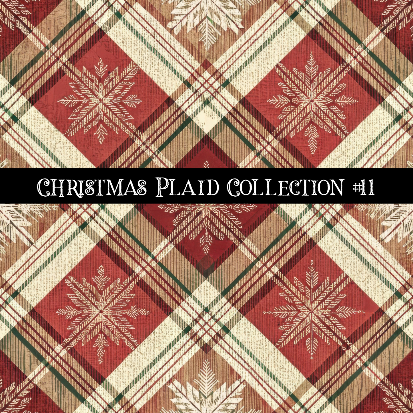 Christmas Plaid- 12x12 vinyl sheets-12 designs available