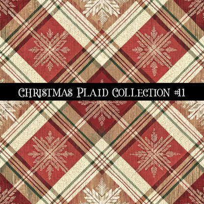 Christmas Plaid- 12x12 vinyl sheets-12 designs available