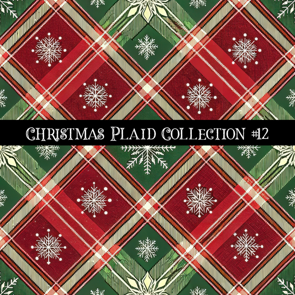 Christmas Plaid- 12x12 vinyl sheets-12 designs available