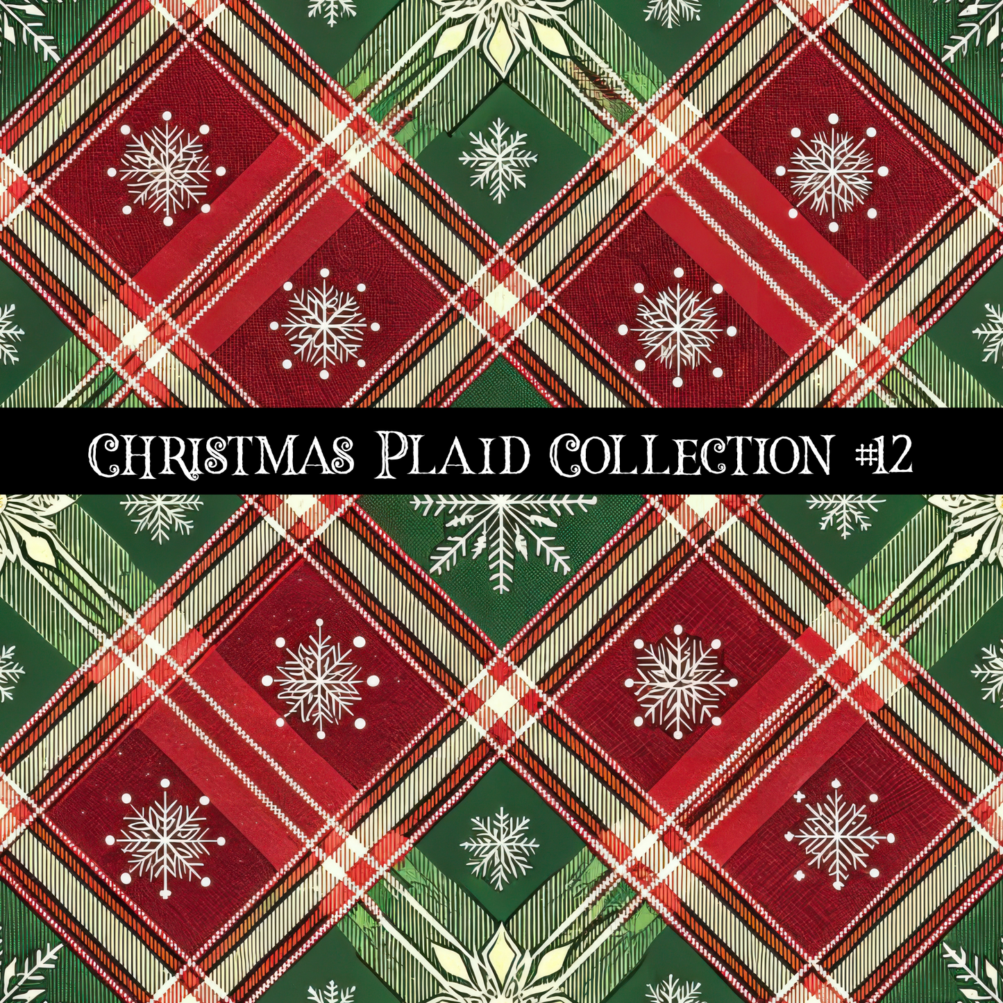 Christmas Plaid- 12x12 vinyl sheets-12 designs available