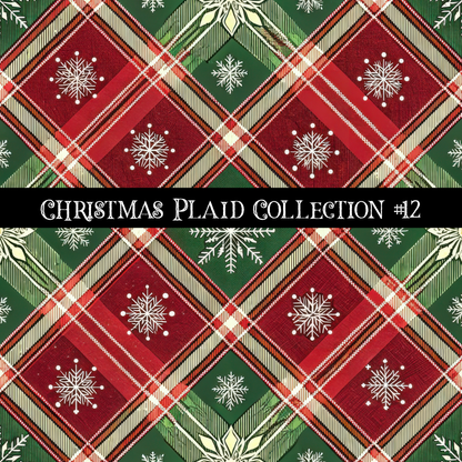 Christmas Plaid- 12x12 vinyl sheets-12 designs available