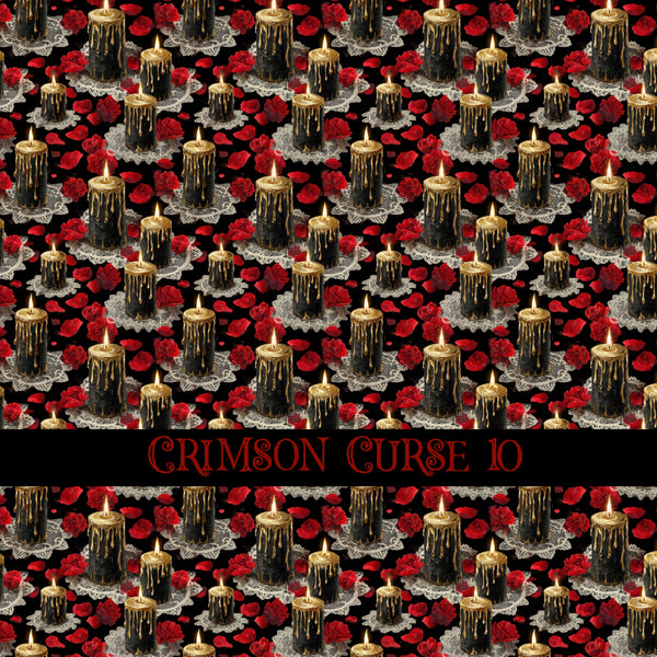 Crimson Curse Vinyl collection- 12x12 vinyl sheets-14 designs available