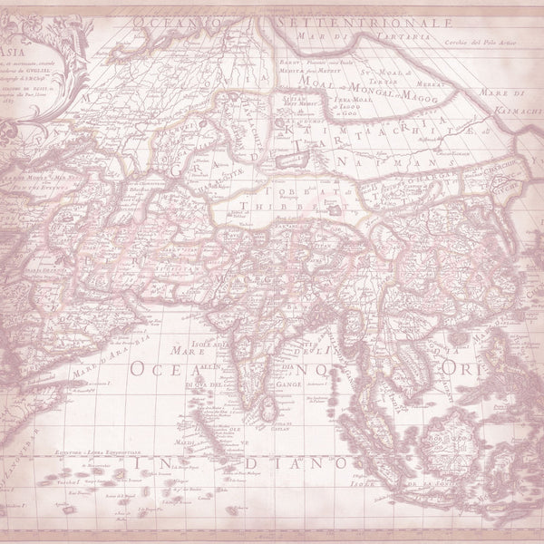 Vintage map - Adhesive Vinyl 12x12 Sheet - 12 Designs