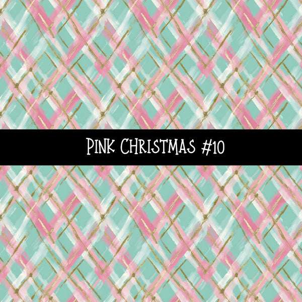 Pink Christmas Collection vinyl sheets 12 Patterns to choose from