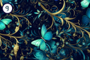 Enchanting Blue Faries and Butterflies - Adhesive Vinyl 12x12 Sheets - 12 Design Options