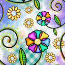 flower Power - Adhesive Vinyl 12x12 sheets - 12 designs to choose frrom