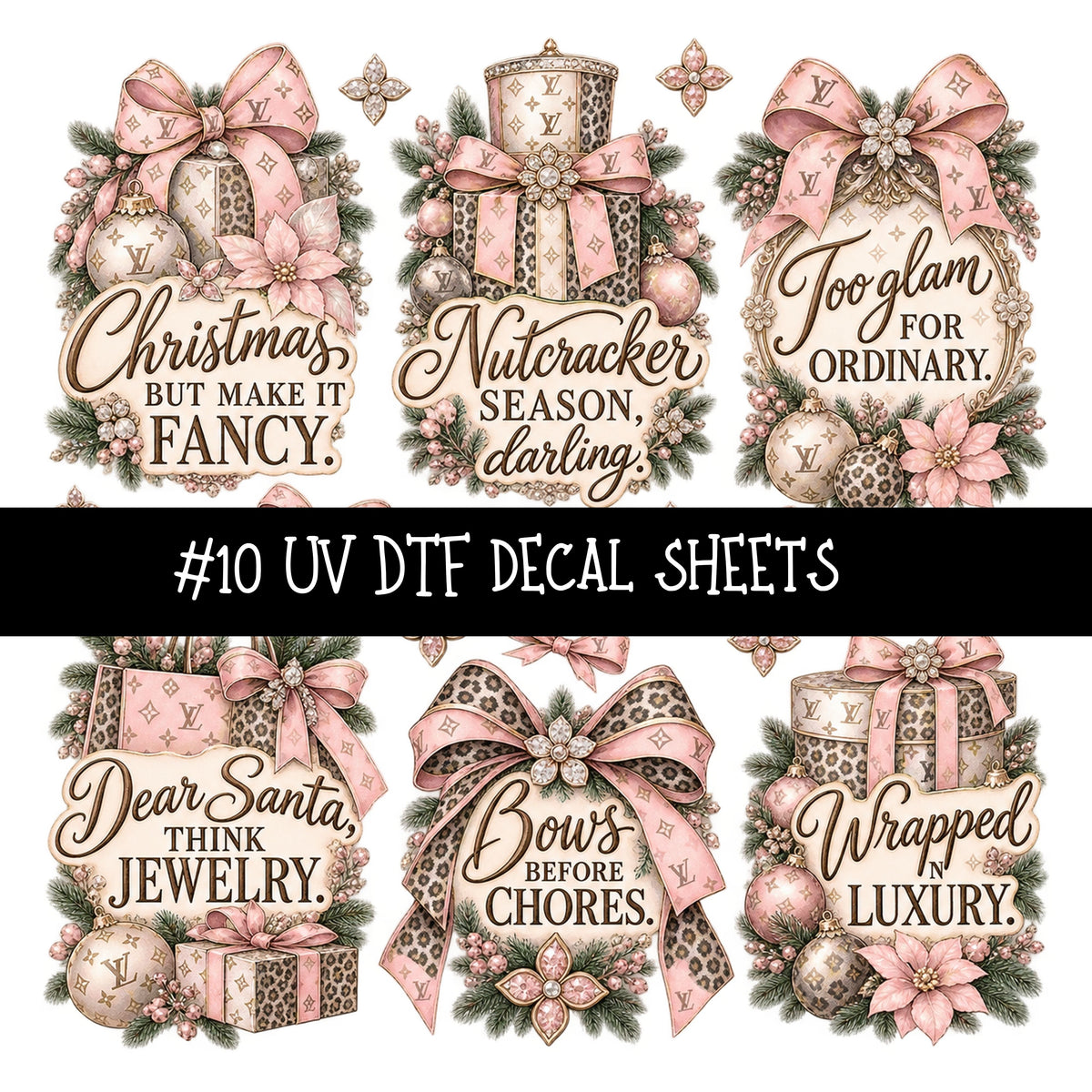 Bougie Nutcracker LV UV DTF Decal sheets 11 Designs available