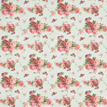 Vintage Pink Floral Collection - Adhesive Vinyl 12x12 Sheet - 12 Designs