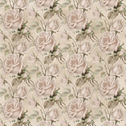 Vintage Brown Floral Collection - Adhesive Vinyl 12x12 Sheet - 12 Designs available