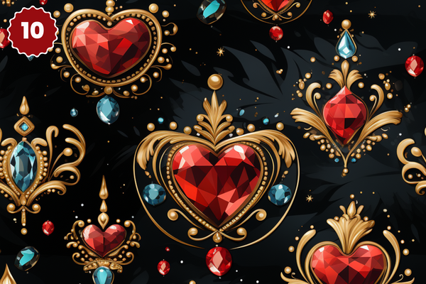 Queen of Hearts Collection - Adhesive Vinyl 12x12 Sheets - 20 Design Options