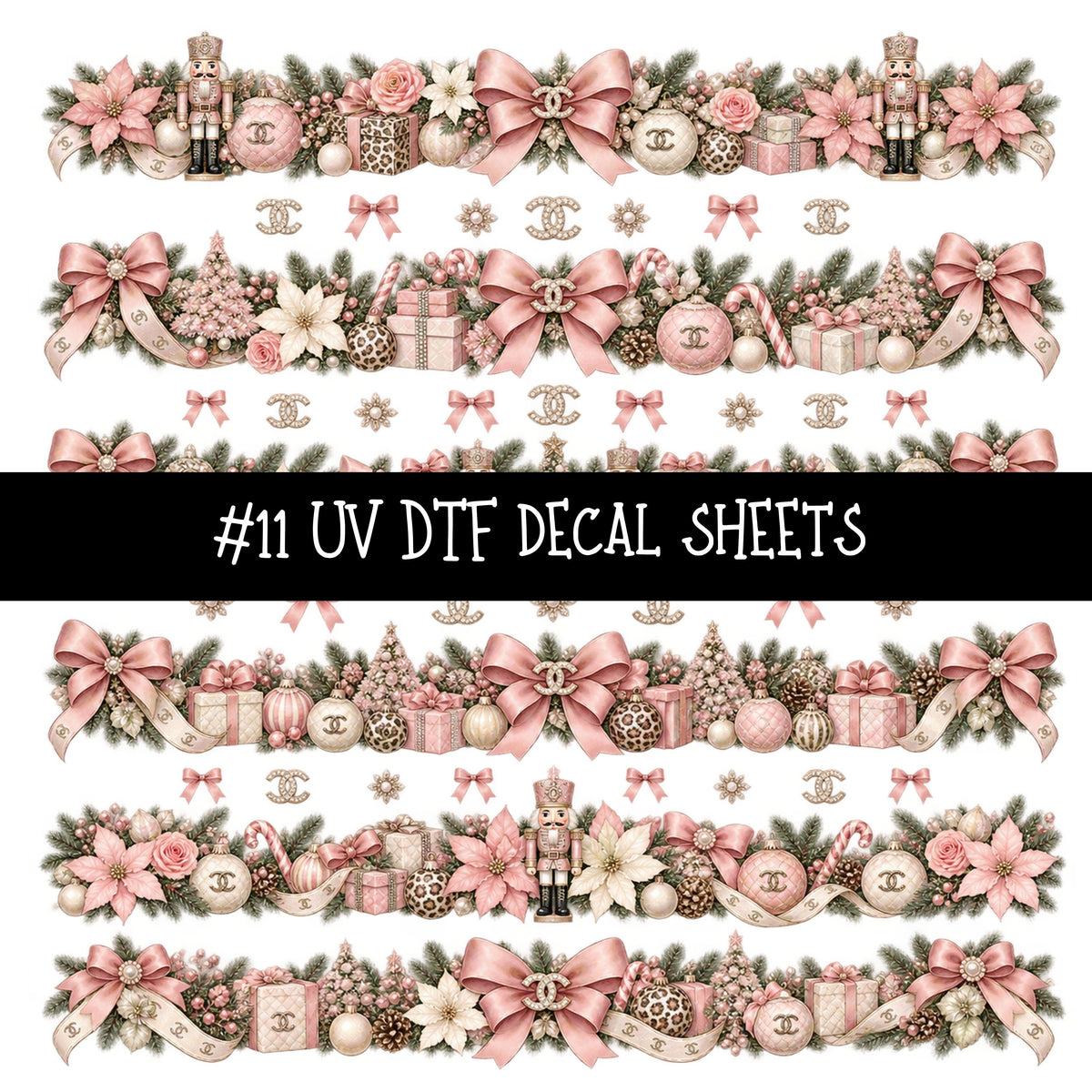 Bougie Nutcracker Chanel UV DTF Decal sheets 11 Designs available