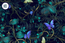 Enchanting Blue Faries and Butterflies - Adhesive Vinyl 12x12 Sheets - 12 Design Options