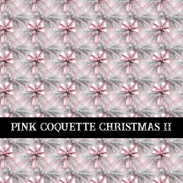 Pink Coquette Christmas  Collection vinyl sheets 14 Patterns to choose from