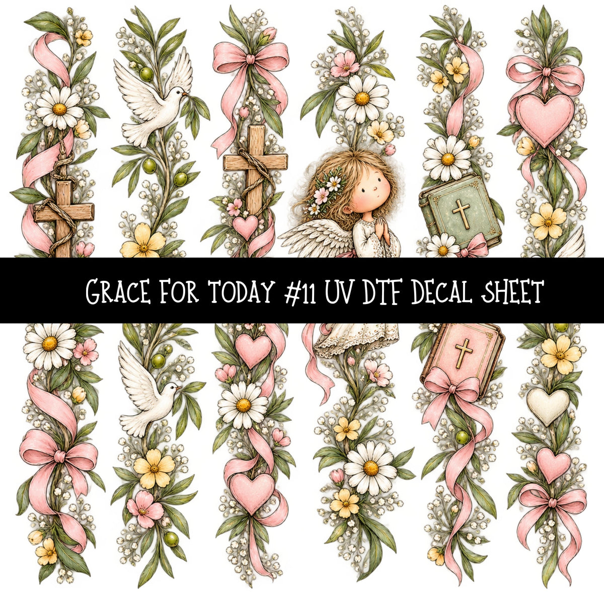 Grace for today UV DTF Decal sheets 12 Designs available