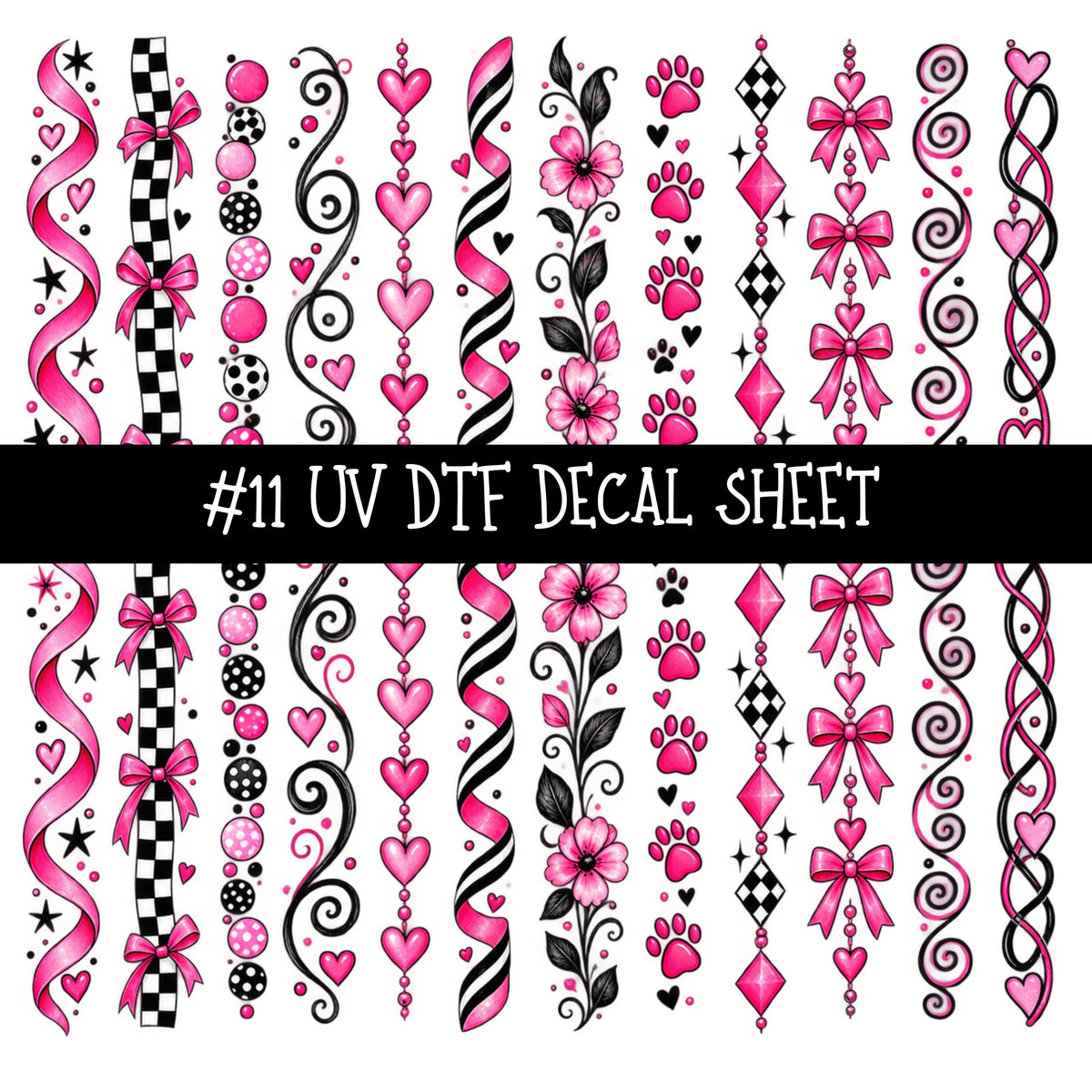 Pink Panther UV DTF Decal sheets 11 Designs available