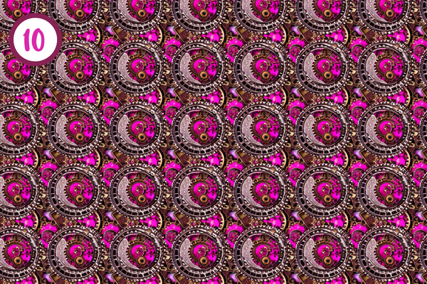 Pink Steampunk - Adhesive Vinyl 12x12 Sheets - 10 Design Options