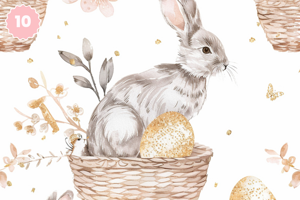 Pink and Gold Easter - Adhesive Vinyl 12x12 Sheets - 12 Design Options
