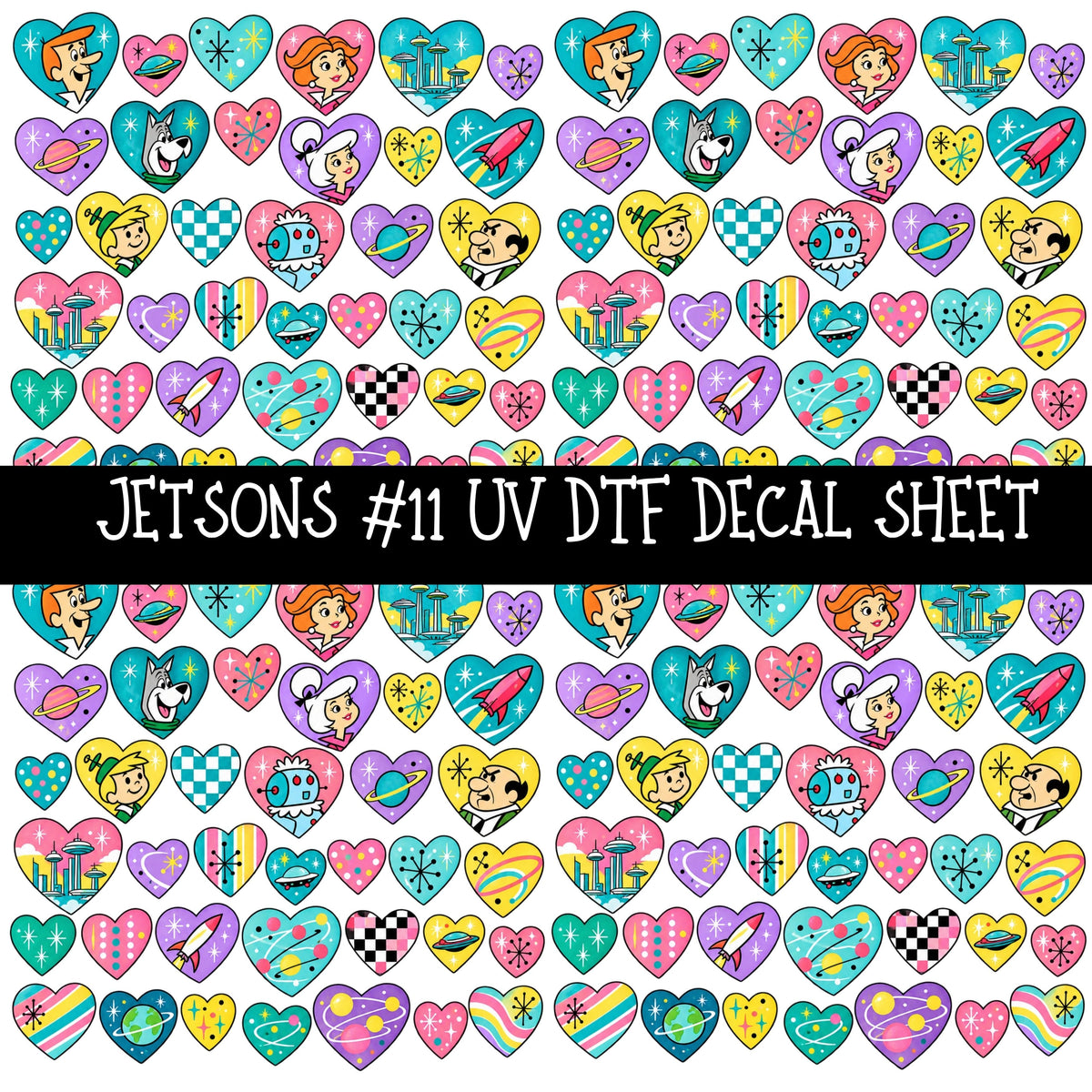 Jetsons UV DTF Decal sheets 11 Designs available