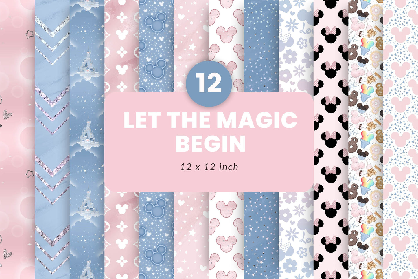 Let The Magic Begin! - Adhesive Vinyl 12x12 Sheets - 12 Design options