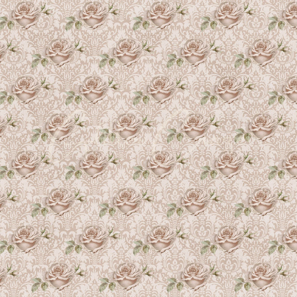 Vintage Brown Floral Collection - Adhesive Vinyl 12x12 Sheet - 12 Designs available