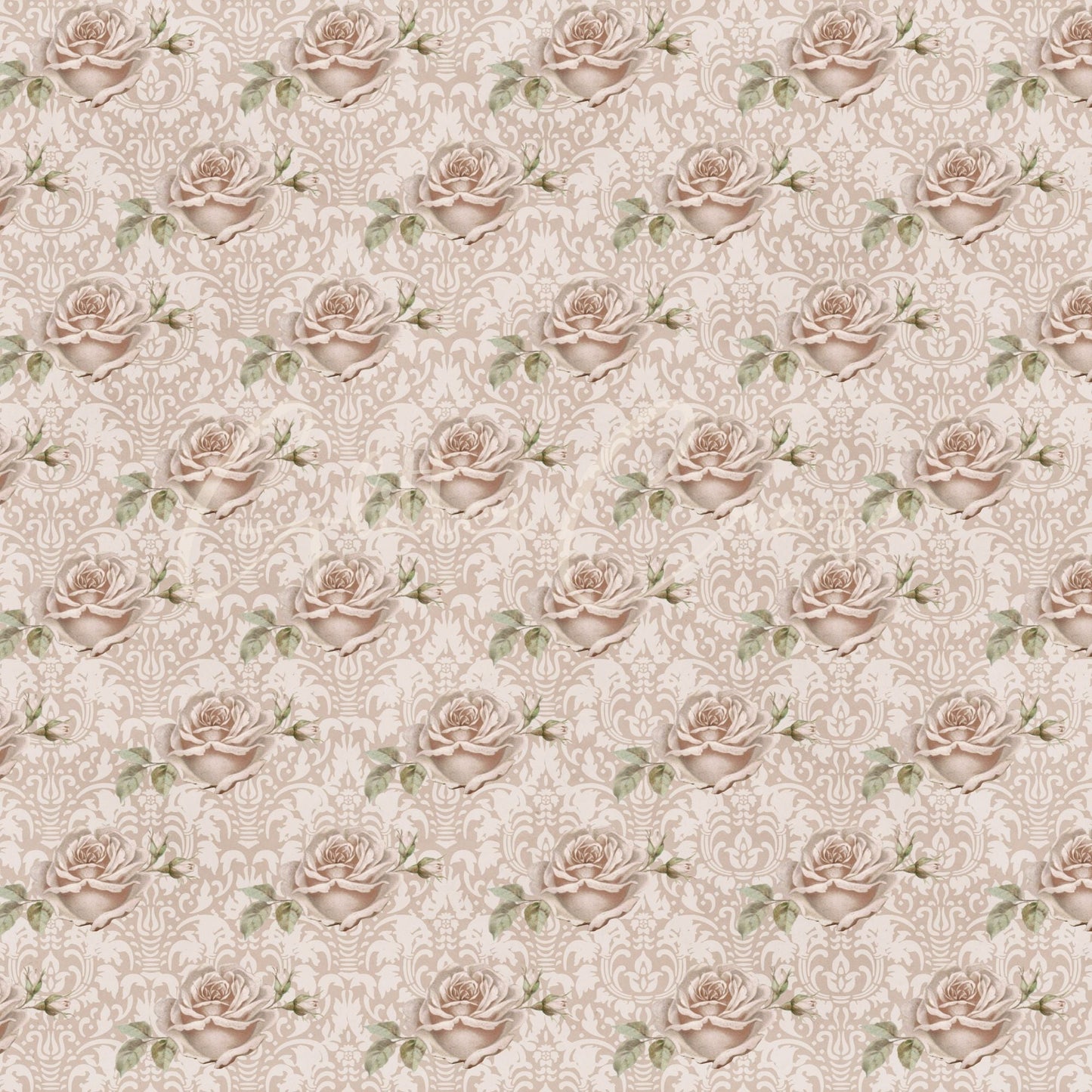 Vintage Brown Floral Collection - Adhesive Vinyl 12x12 Sheet - 12 Designs available