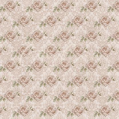 Vintage Brown Floral Collection - Adhesive Vinyl 12x12 Sheet - 12 Designs available