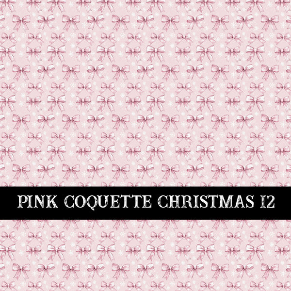 Pink Coquette Christmas  Collection vinyl sheets 14 Patterns to choose from