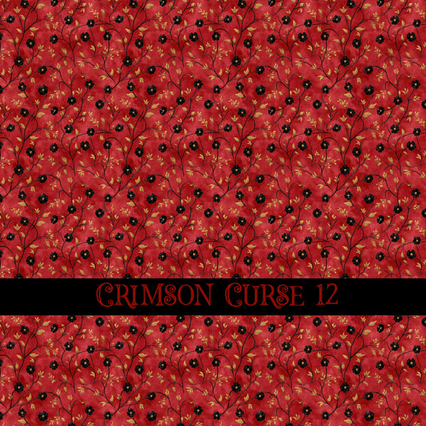 Crimson Curse Vinyl collection- 12x12 vinyl sheets-14 designs available