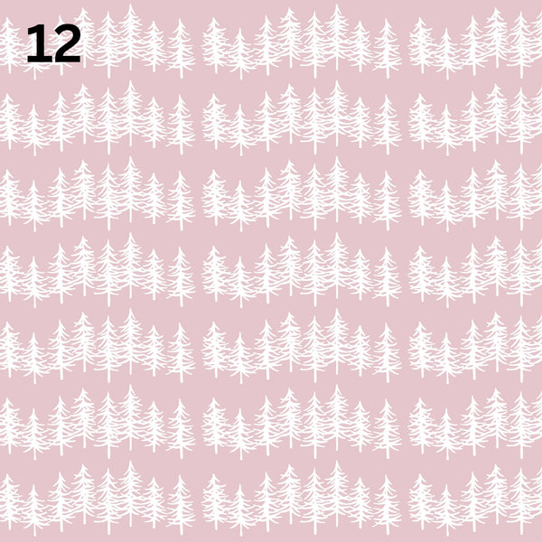 Rustic Pink Christmas Collection - Adhesive Vinyl 12x12 sheets - 20 Prints