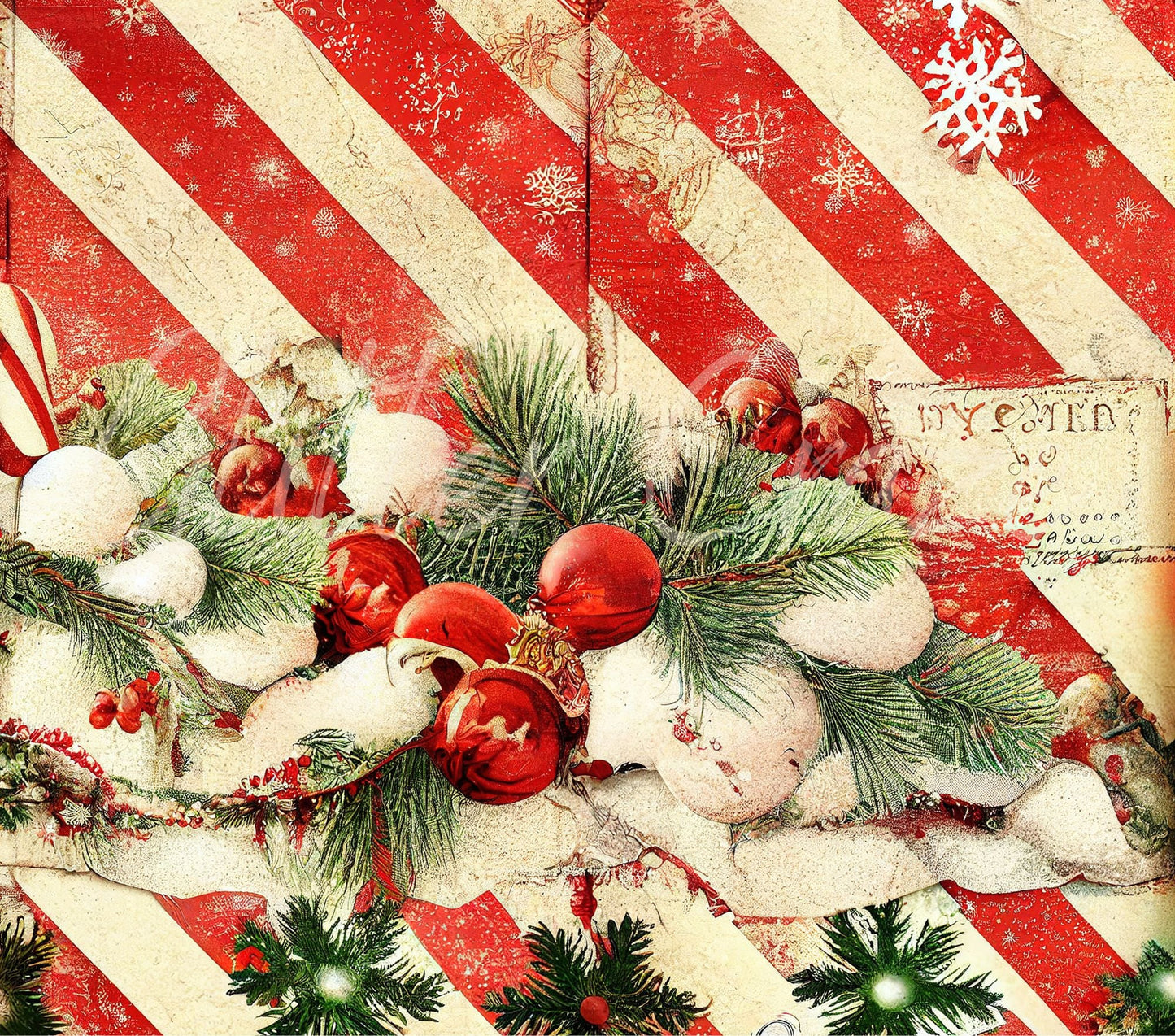 Vintage Christmas - Adhesive Vinyl Wrap