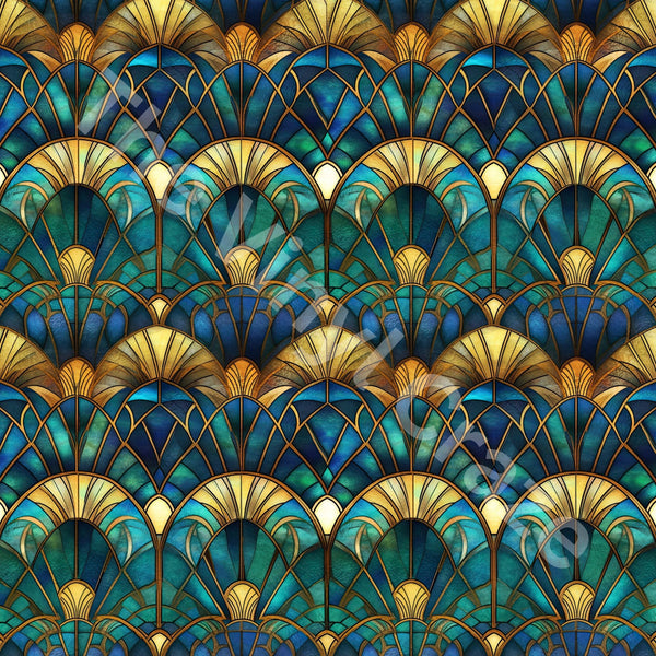 Stained Peacock - Adhesive Vinyl Wrap and 12x12 Sheets - 12 Design Options