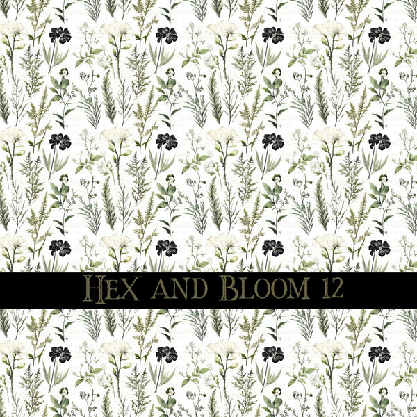 Hex and Bloom Vinyl collection- 12x12 vinyl sheets-16 designs available