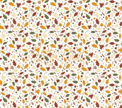 Hello Fall Leaves - Adhesive Vinyl Wrap and 12x12 Sheet