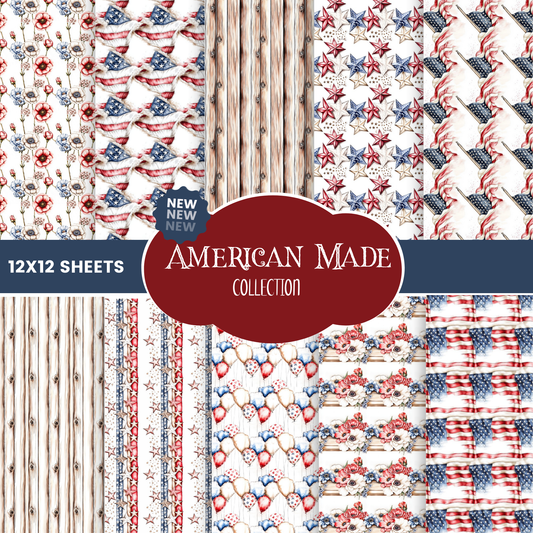 American Made- vinyl sheets 10 (Patterns to choose from)