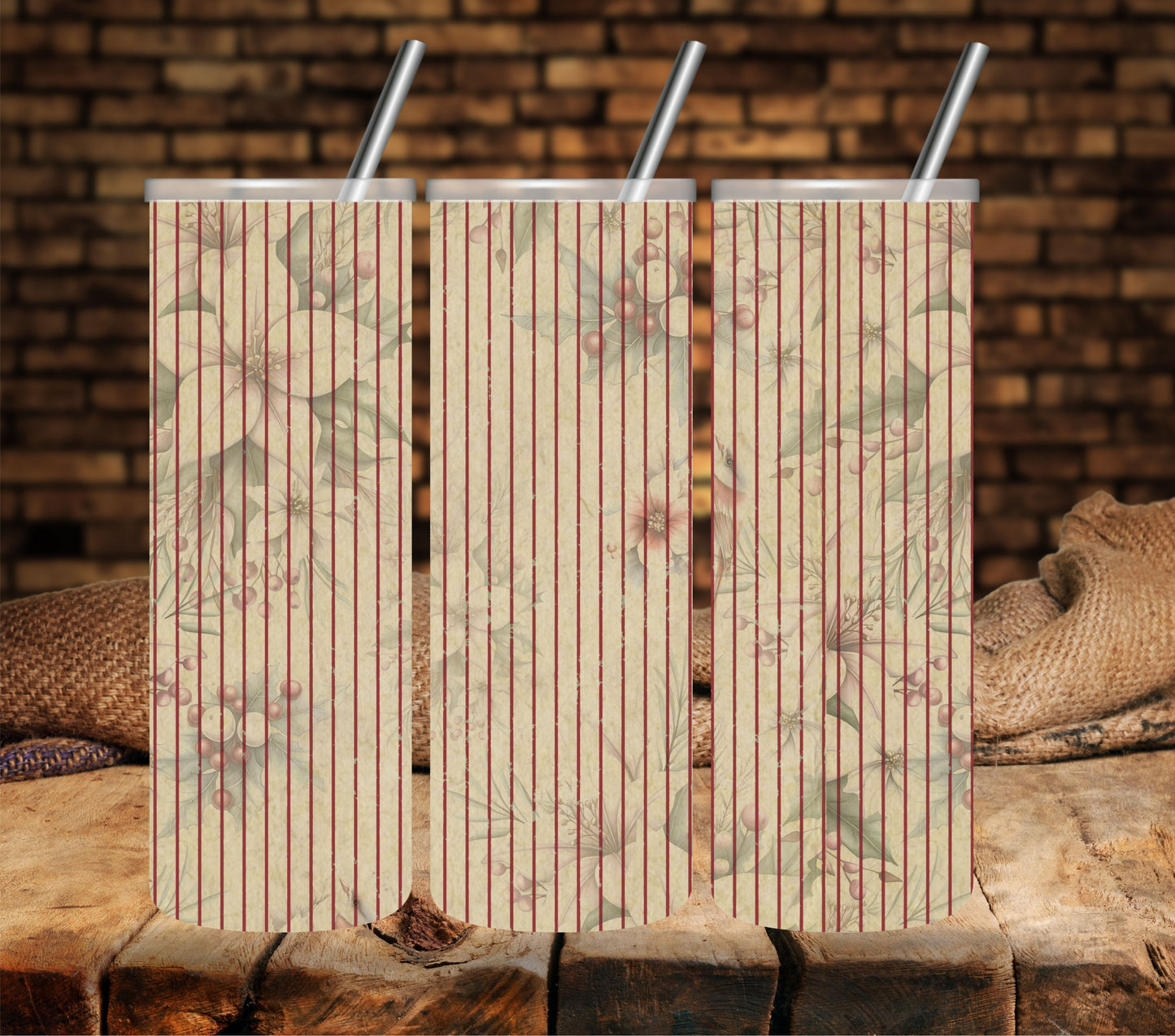 Woodlands Christmas Vinyl tumbler wraps- 18 Designs- 2 Sizes Avaialble