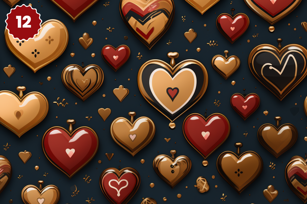 Queen of Hearts Collection - Adhesive Vinyl 12x12 Sheets - 20 Design Options