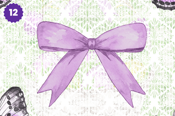 Purple Floral Easter - Adhesive Vinyl 12x12 Sheets - 16 Design Options