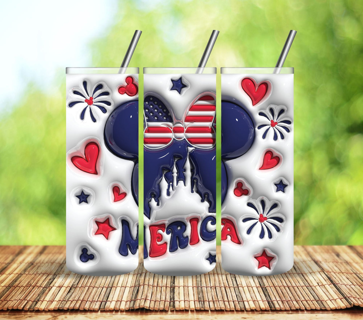 Patriotic Puff - Adhesive Vinyl Wrap - 8 Design options