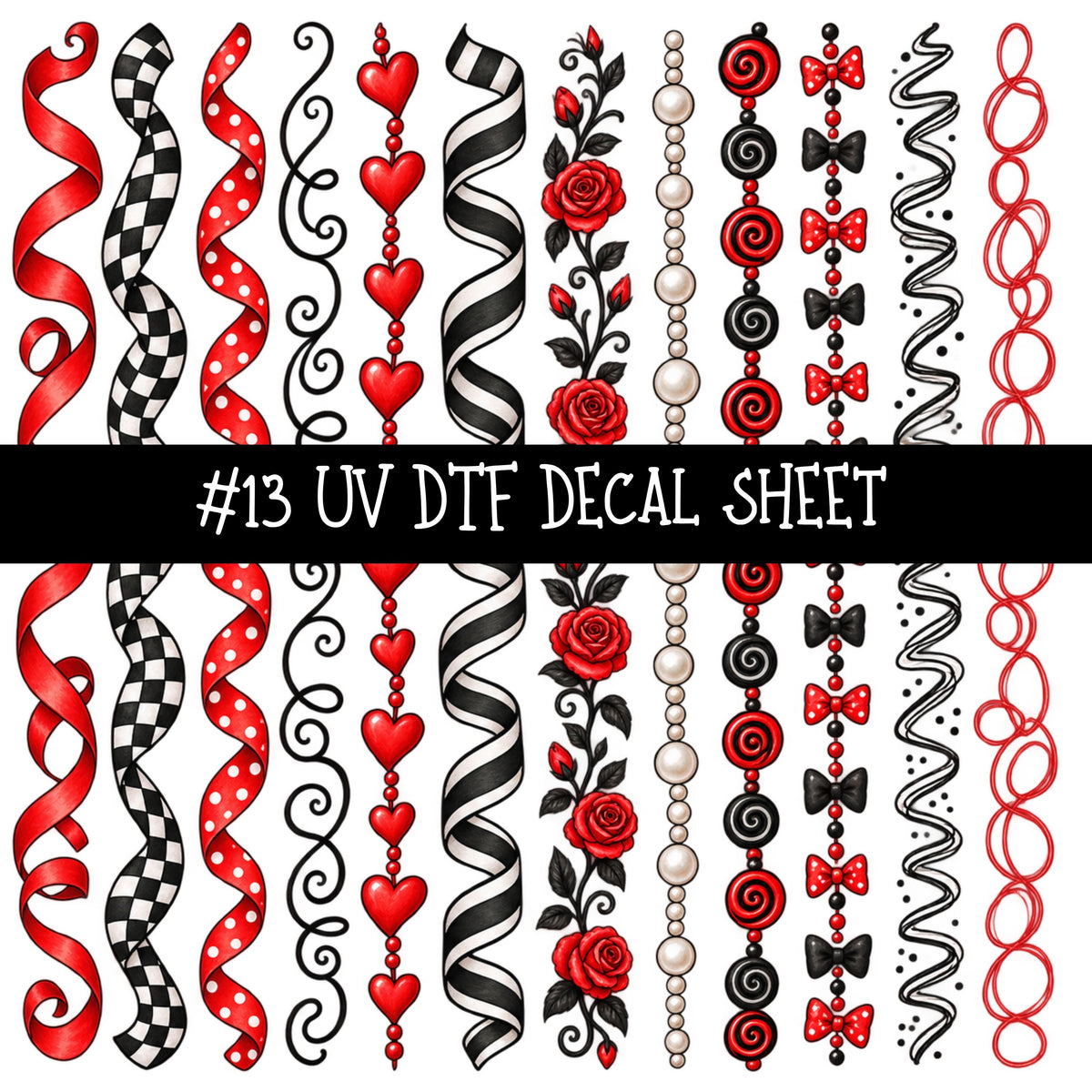Jessica Rabbit UV DTF Decal sheets 13 Designs available