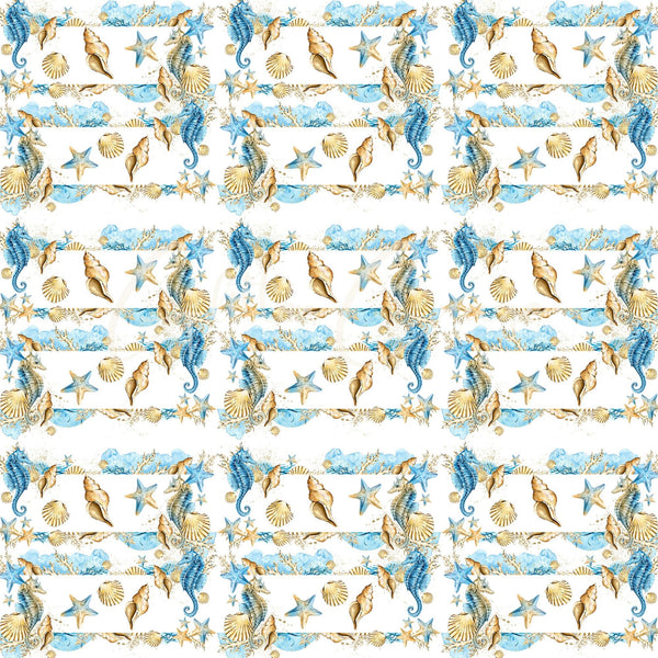 Salt and Sea Collection - Adhesive Vinyl 12x12 Sheets- 14 Design Options