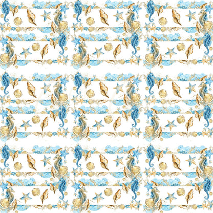 Salt and Sea Collection - Adhesive Vinyl 12x12 Sheets- 14 Design Options