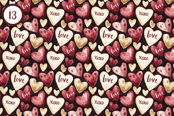 Day of Love Collection - Adhesive Vinyl 12x12 Sheets - 15 Design Options