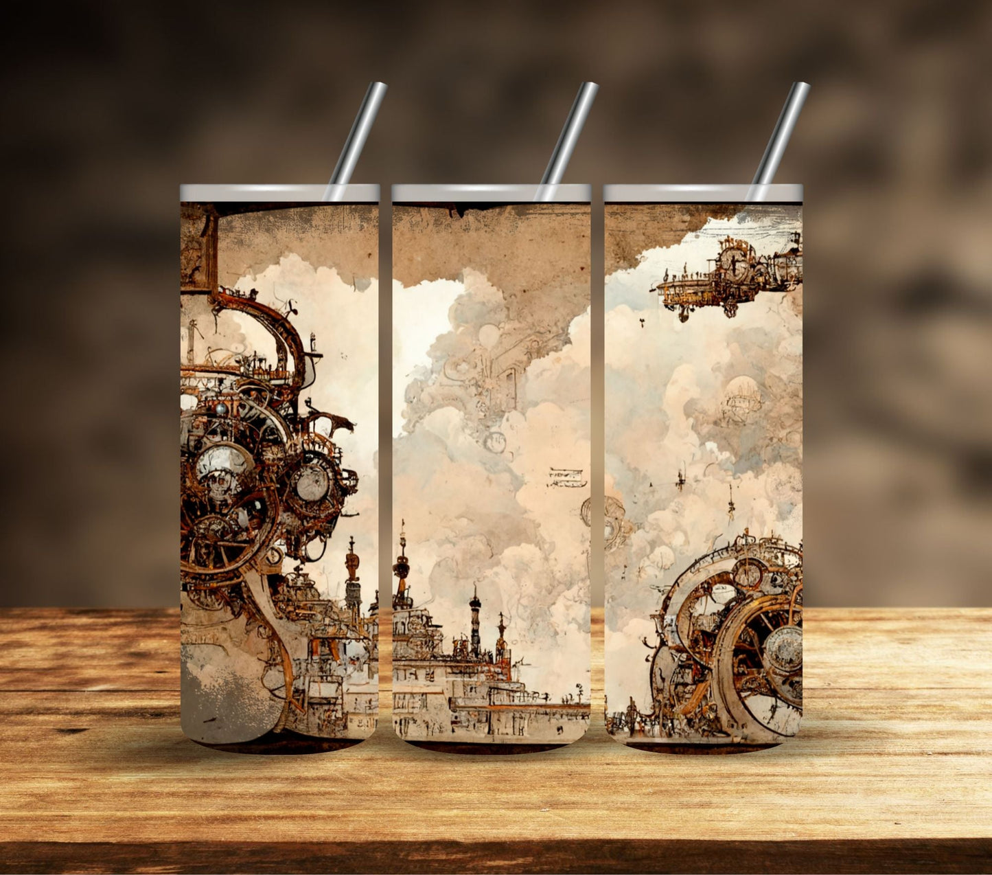 Steampunk Vintage  - Adhesive Vinyl Wrap- 10 Designs