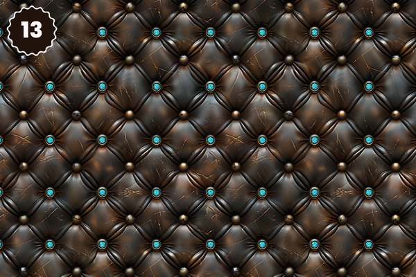 Turquoise and Brown Tooled Leather - Adhesive Vinyl 12x12 Sheets - 22 Design Options