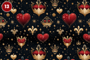 Queen of Hearts Collection - Adhesive Vinyl 12x12 Sheets - 20 Design Options