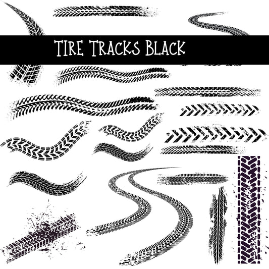 Tire Tracks UV DTF Decal sheet 5 Color Options