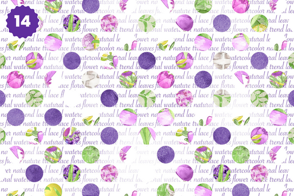 Purple Floral Easter - Adhesive Vinyl 12x12 Sheets - 16 Design Options