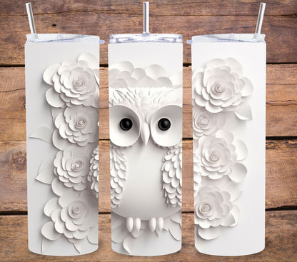 3D Owl Vinyl owl - Adhesive Vinyl Wrap - 8 Designs