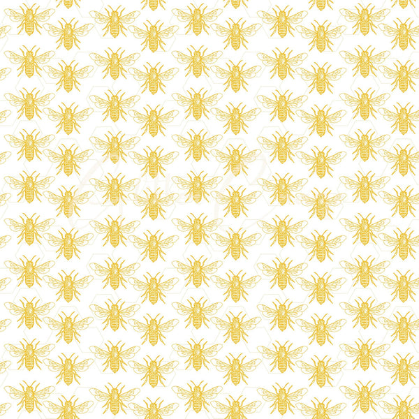 Bee Happy Collection 25 prints - Adhesive Vinyl 12x12 Sheets